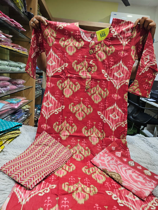 Cotton Printed Kurti Set