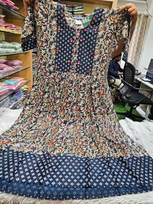 Kalamkari Kurti Reon Printed