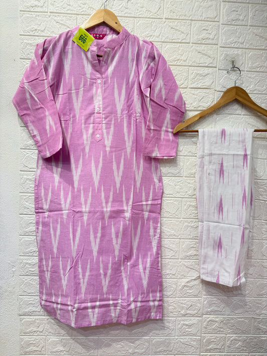 Lenin Ikkat Kurti Set