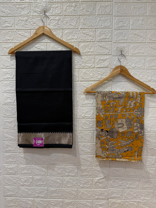 Mangalgiri Sarees With Kalamkari Blouses