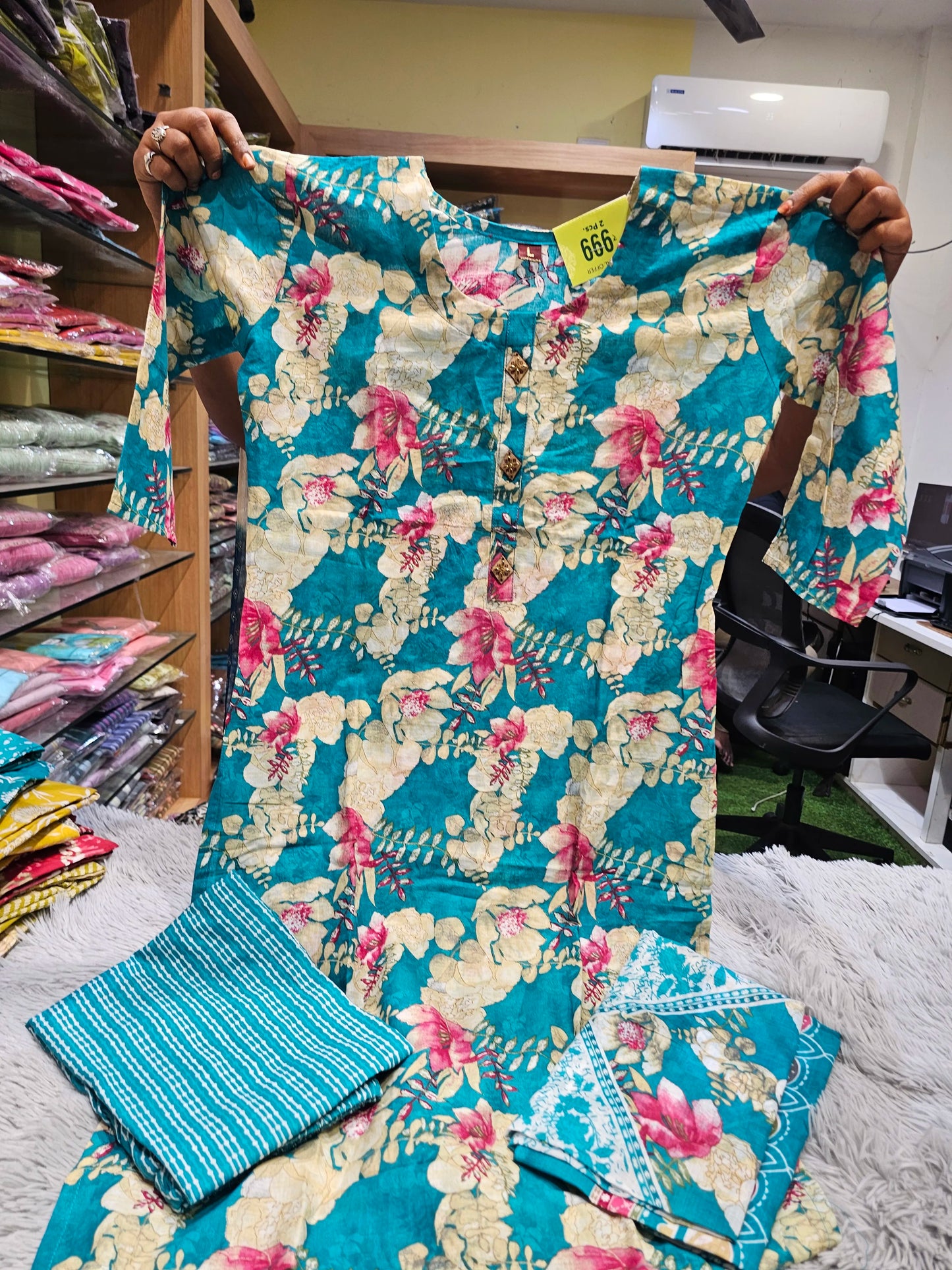 Cotton Printed Kurti Set