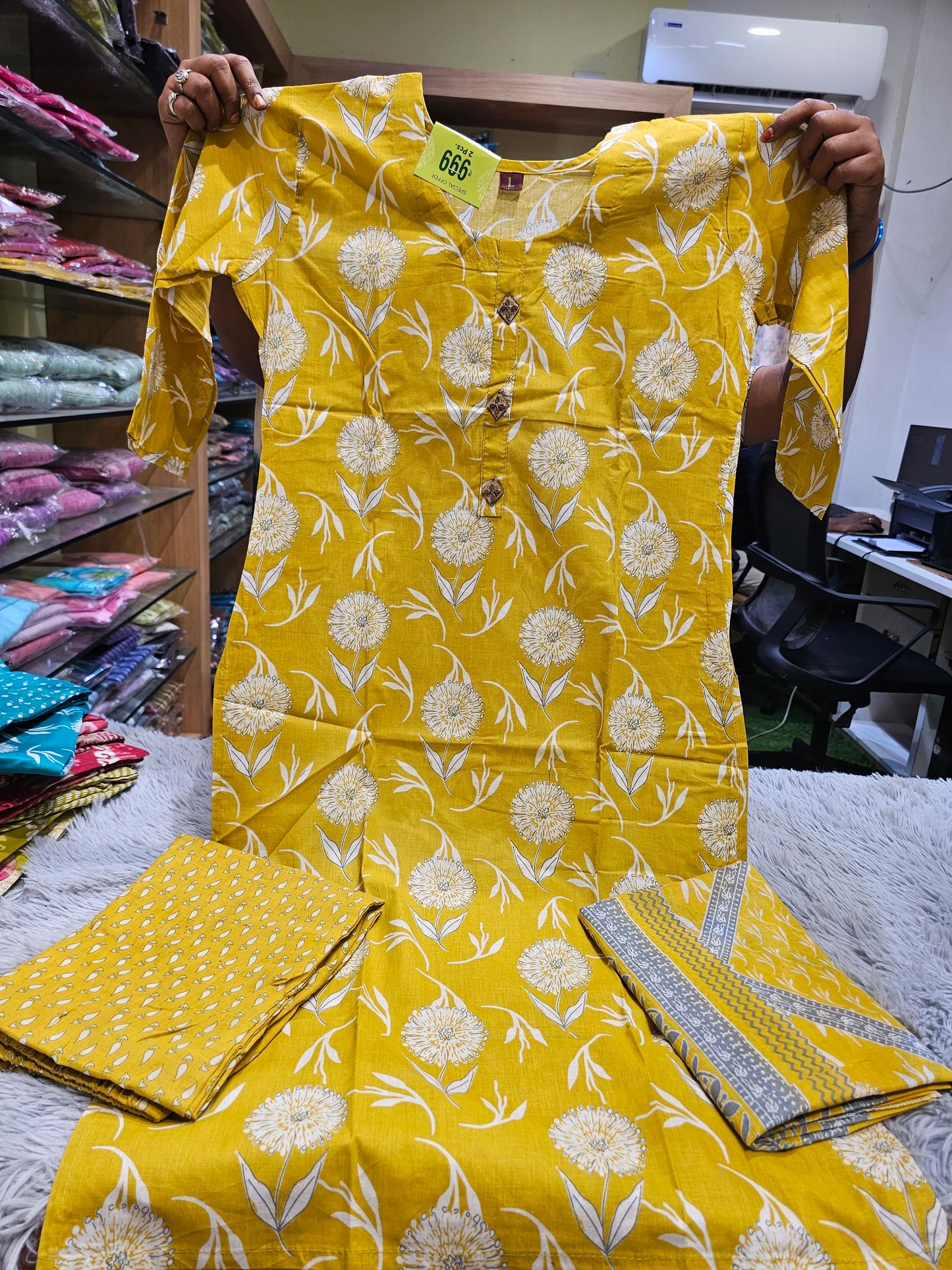 Cotton Printed Kurti Set