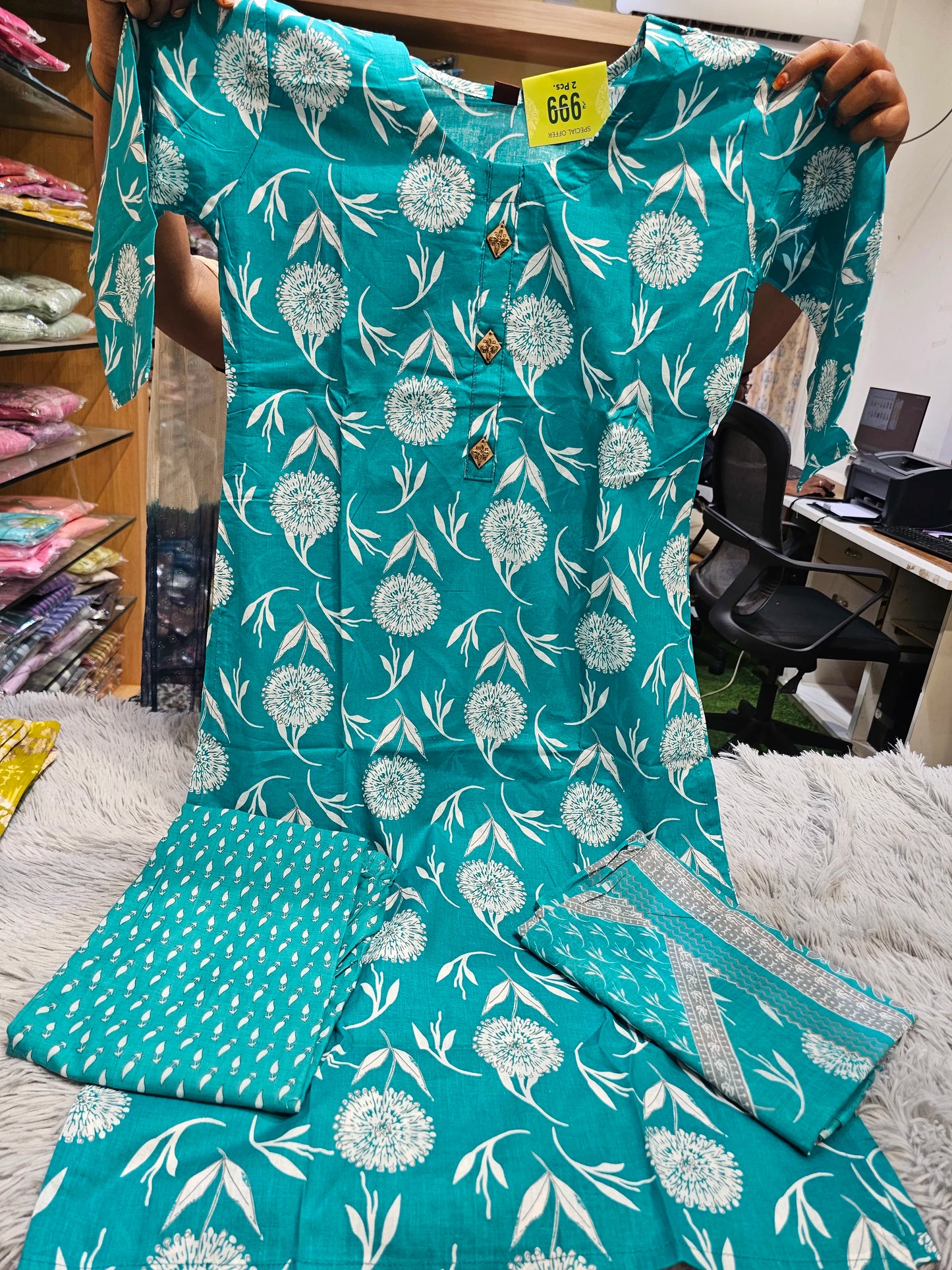 Cotton Printed Kurti Set