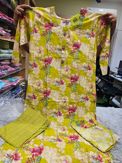 Cotton Printed Kurti Set