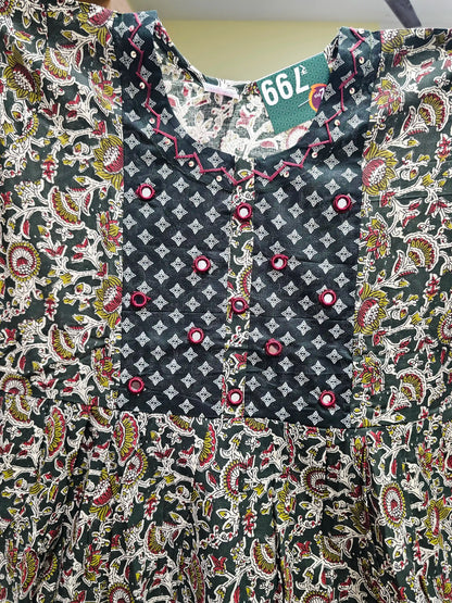 Kalamkari Kurti Reon Printed