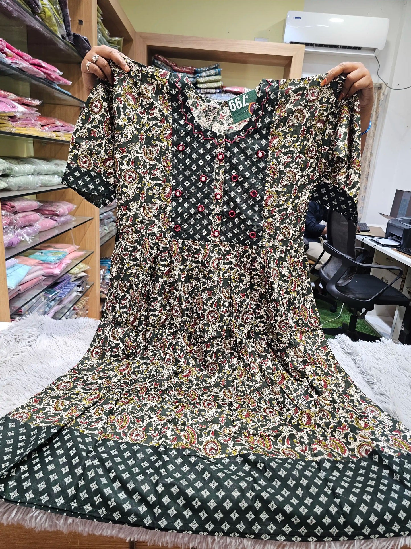 Kalamkari Kurti Reon Printed