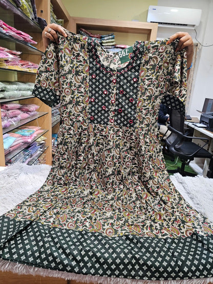 Kalamkari Kurti Reon Printed