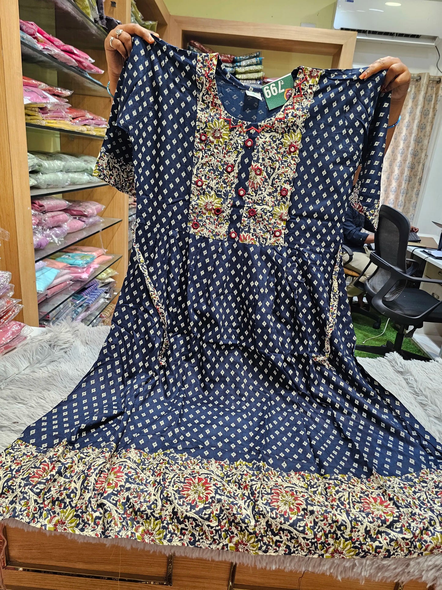 Kalamkari Kurti Reon Printed