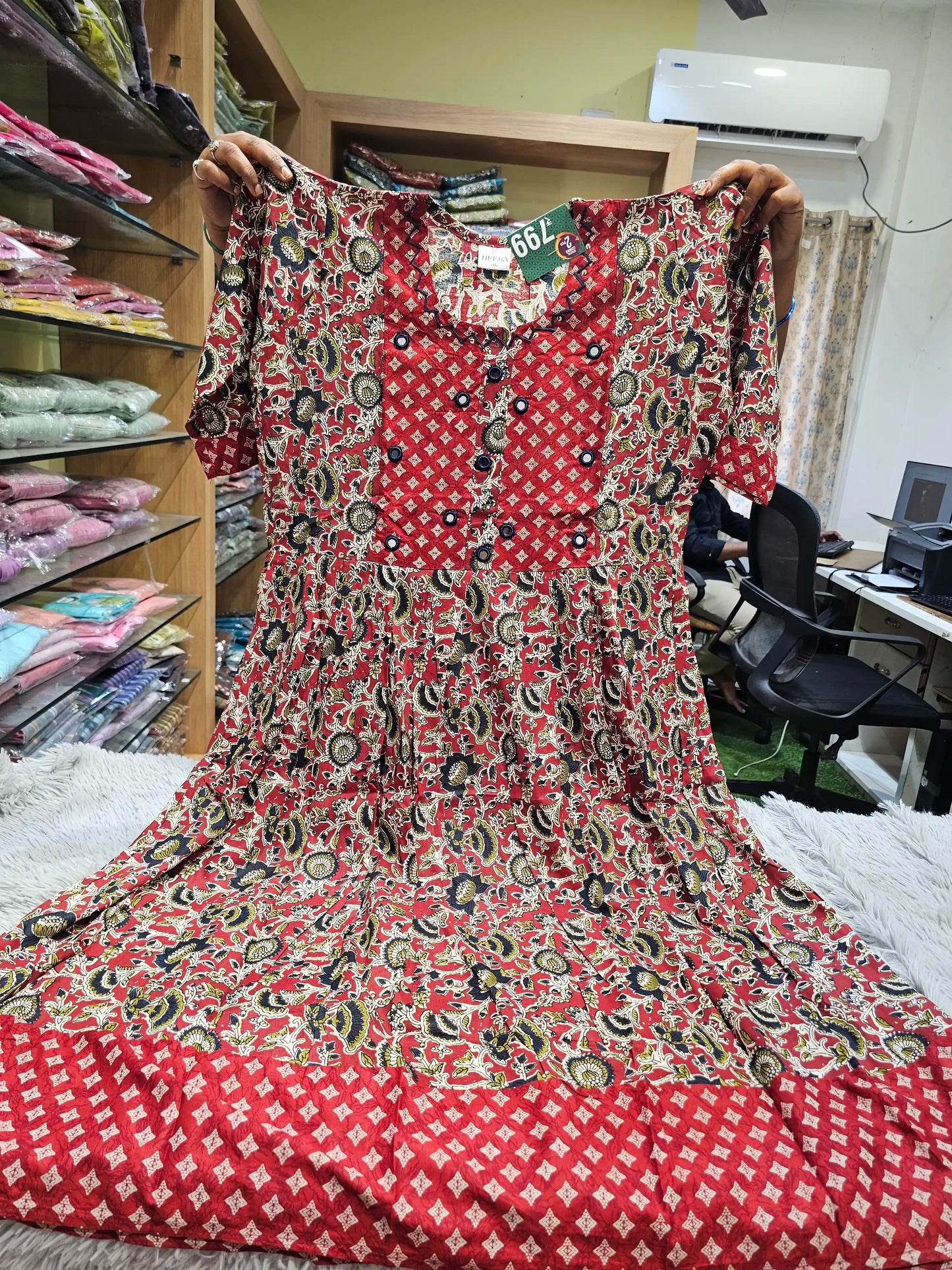 Kalamkari Kurti Reon Printed