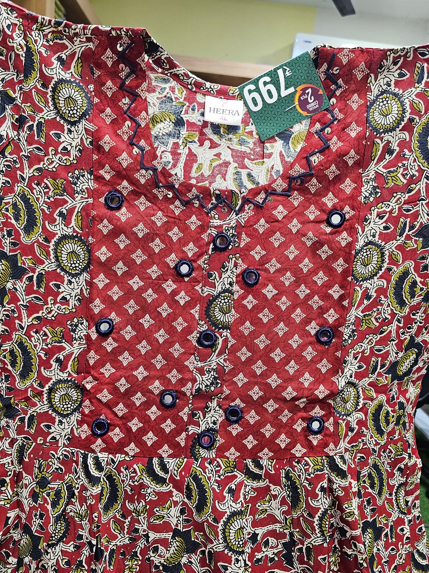 Kalamkari Kurti Reon Printed