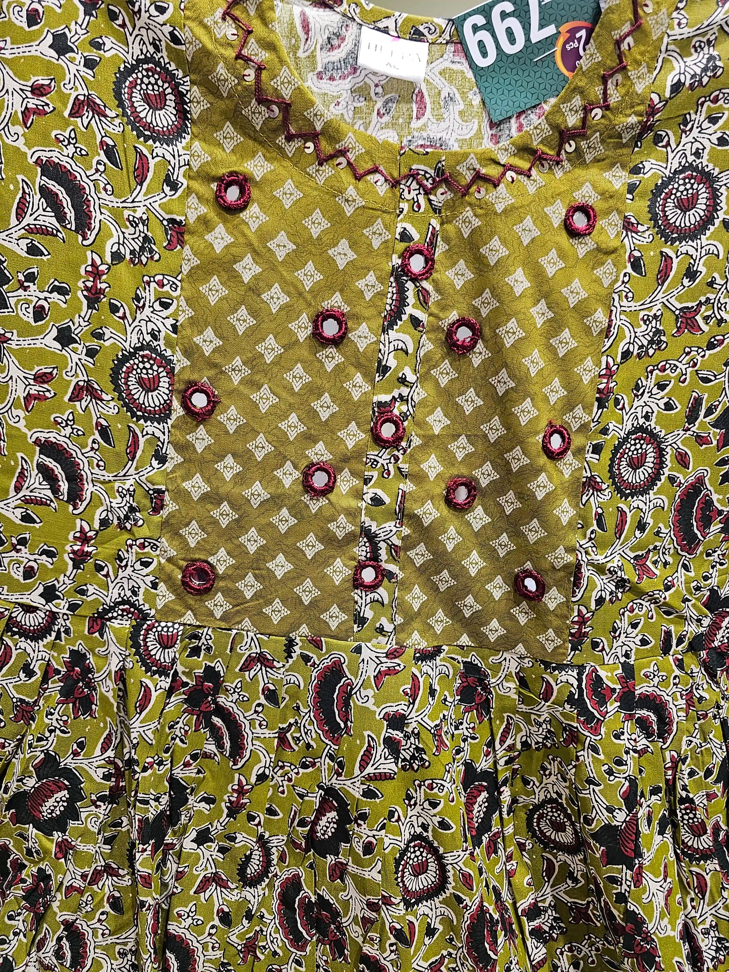 Kalamkari Kurti Reon Printed