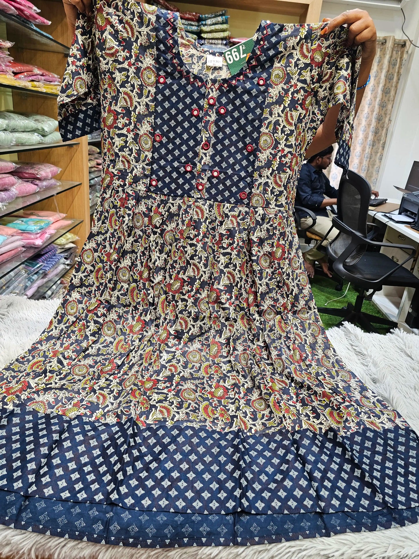 Kalamkari Kurti Reon Printed