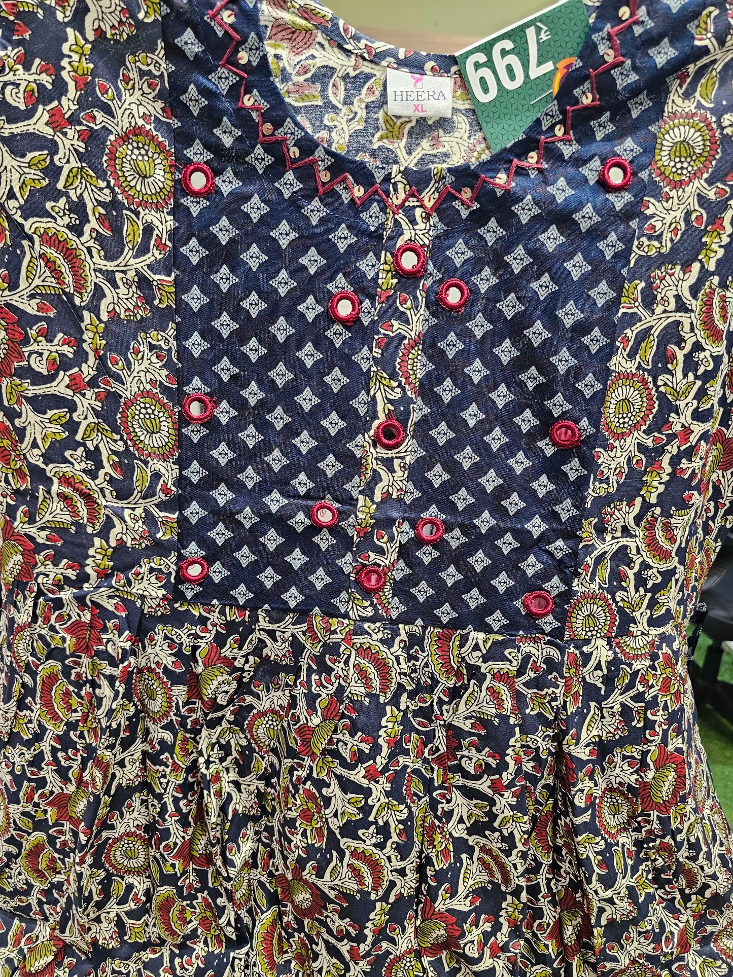 Kalamkari Kurti Reon Printed