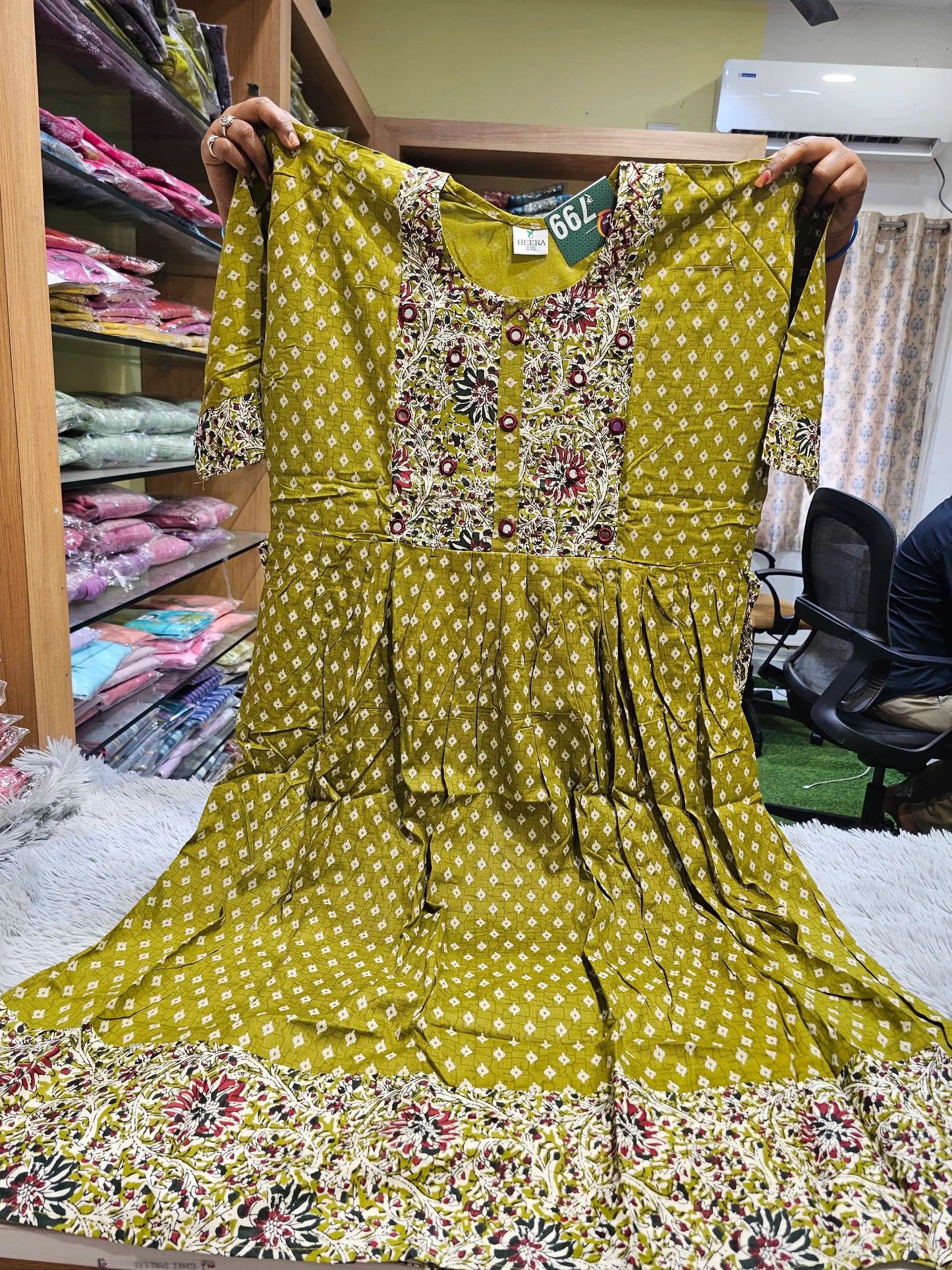 Kalamkari Kurti Reon Printed