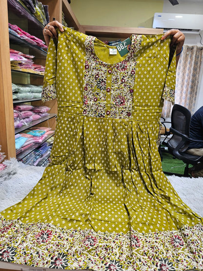 Kalamkari Kurti Reon Printed