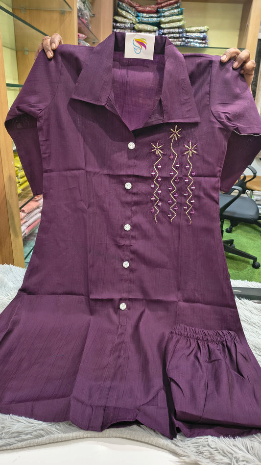 Hand Work Embroidered Cord Set – 2 Piece Outfit