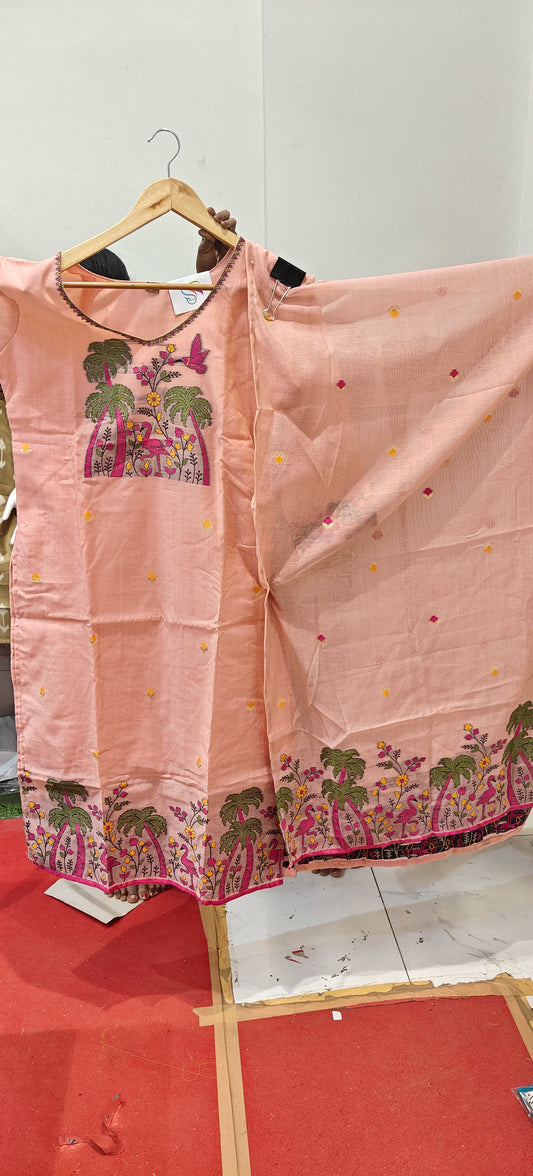 Jamdhani Cotton Kurti Set – 3 Piece Outfit