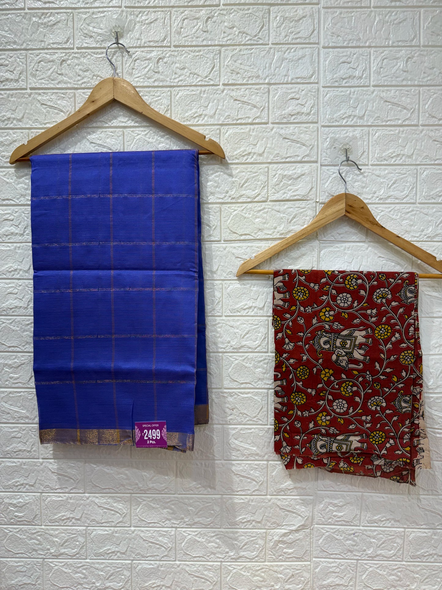 Mangalgiri Sarees With Kalamkari Blouses