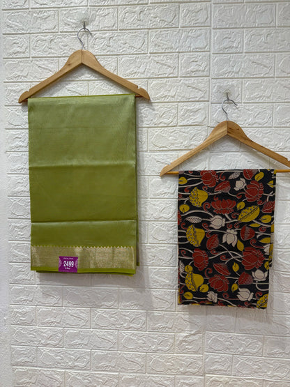 Mangalgiri Sarees With Kalamkari Blouses