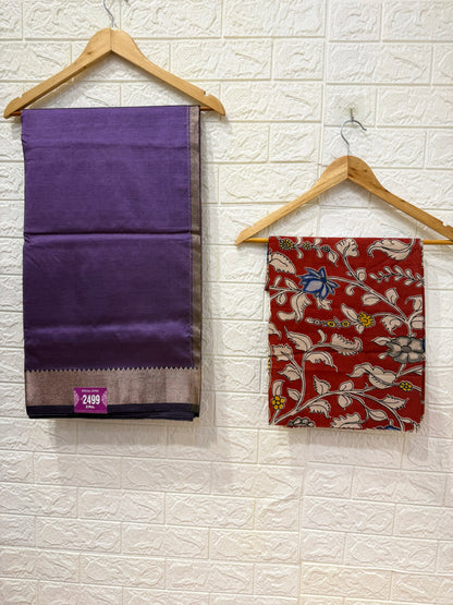 Mangalgiri Sarees With Kalamkari Blouses