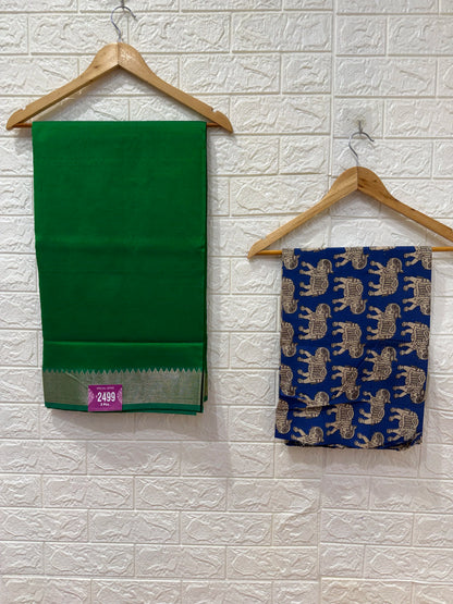 Mangalgiri Sarees With Kalamkari Blouses