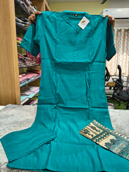 Office Wear Gadwal Kurti Set