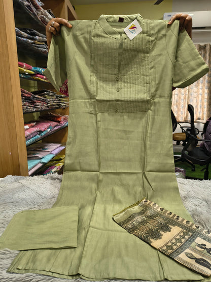Office Wear Gadwal Kurti Set