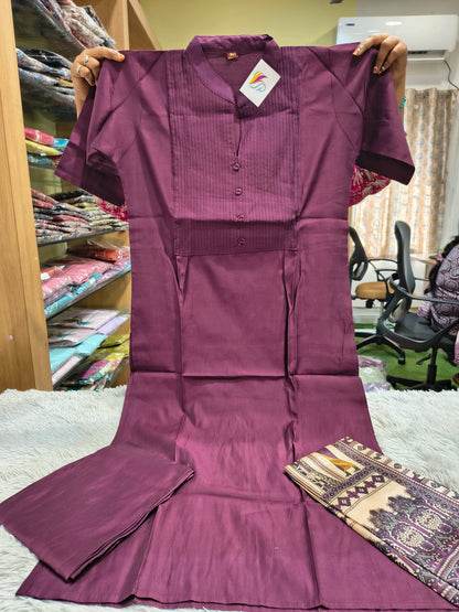 Office Wear Gadwal Kurti Set