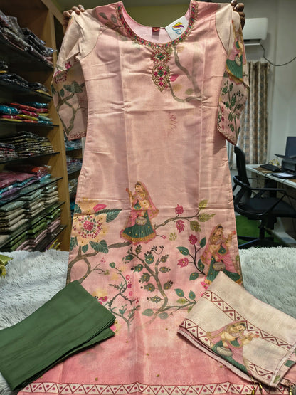 Love Shimmer Fabric Kurti Set