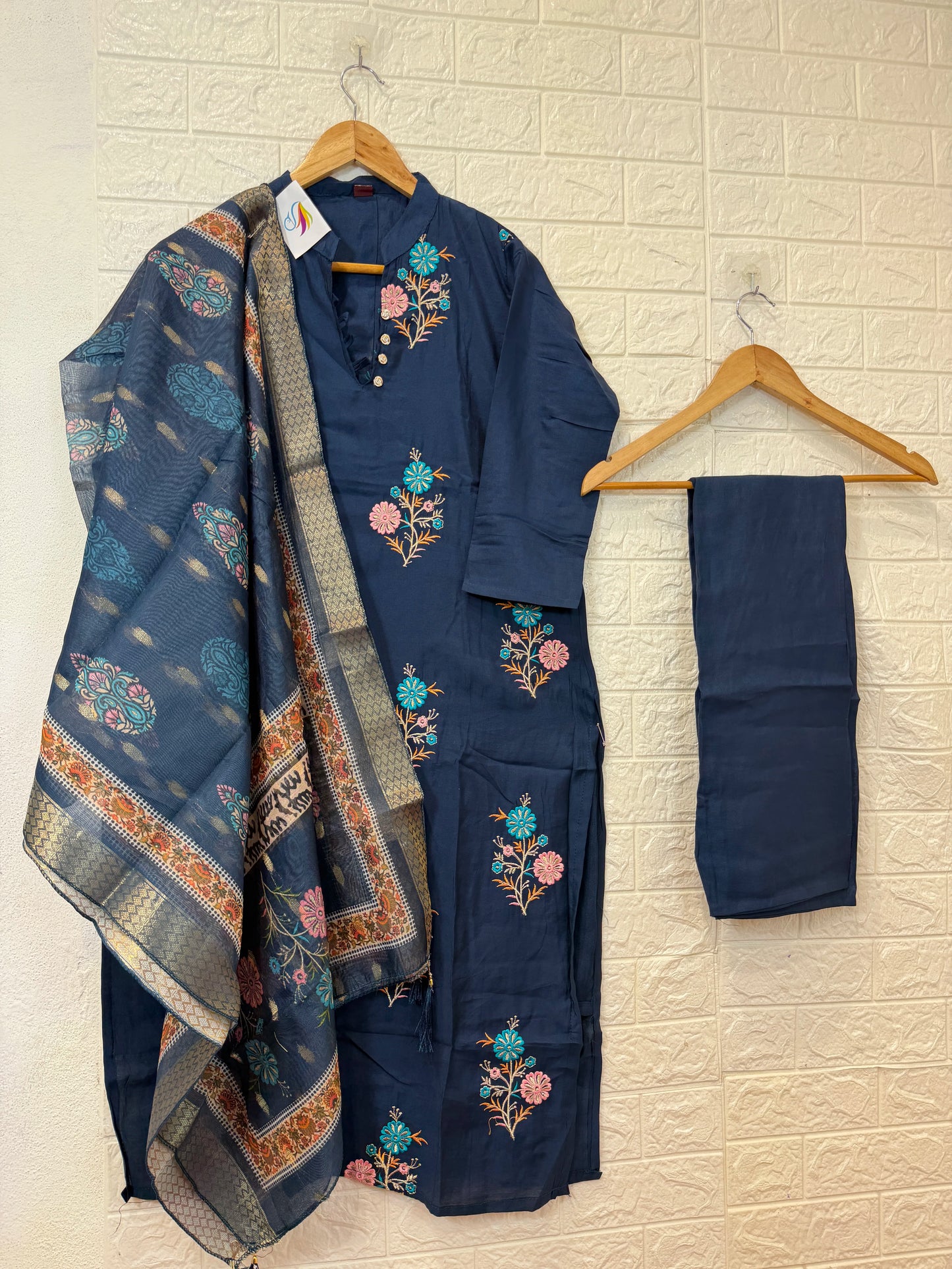 Hit Roman Silk Embroidery Work 3 Piece Set