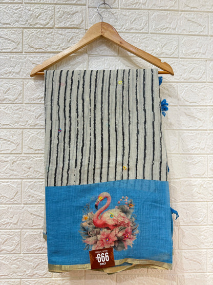 Chanderi Cotton Sarees With Blouses