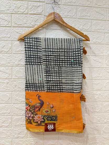 Chanderi Cotton Sarees With Blouses