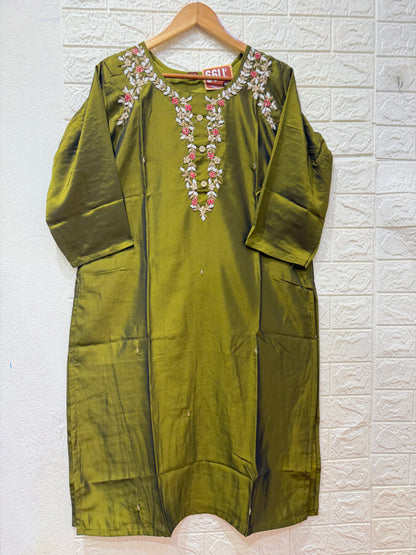 Rangeela Silk Hand Work Straight Tops