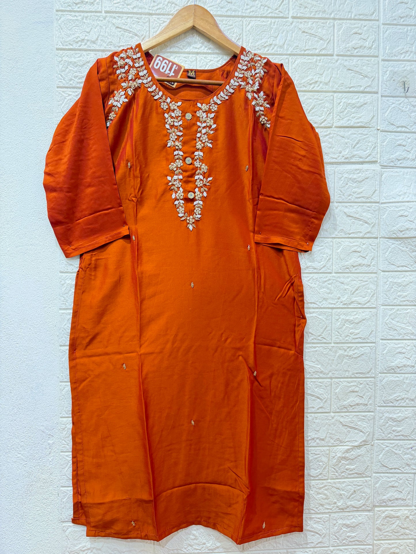 Rangeela Silk Hand Work Straight Tops