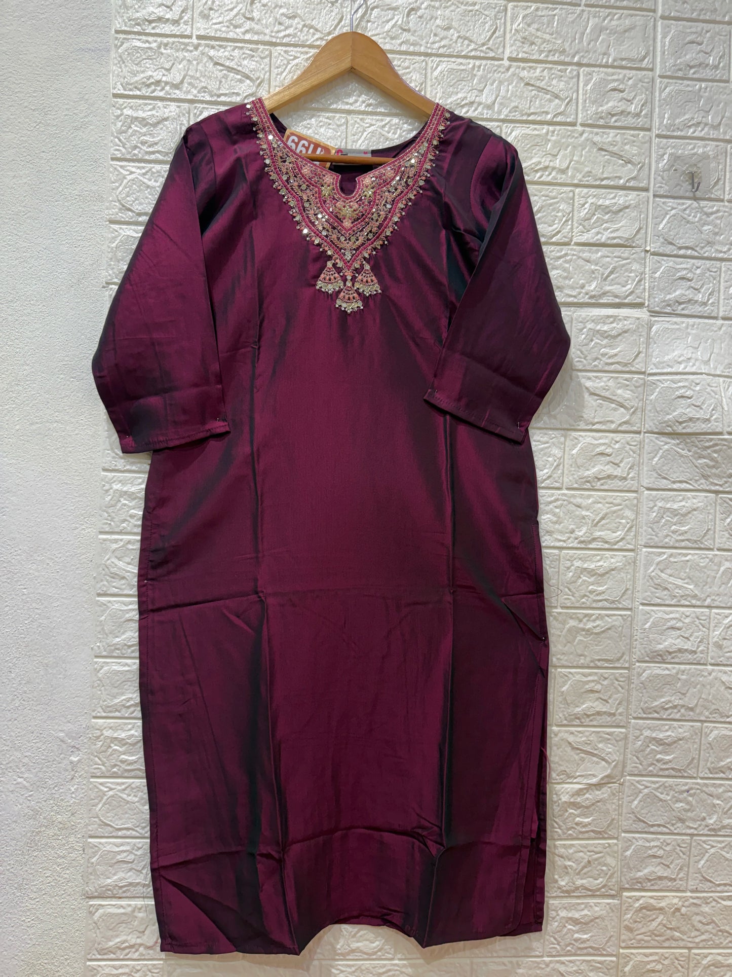 Rangeela Silk Hand Work Straight Tops