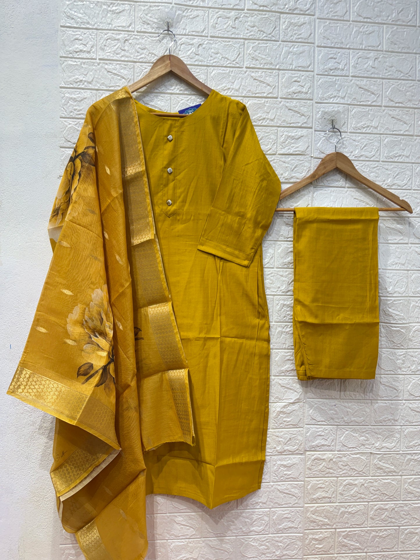 Vatican 3 Piece Set With Organza Dupatta
