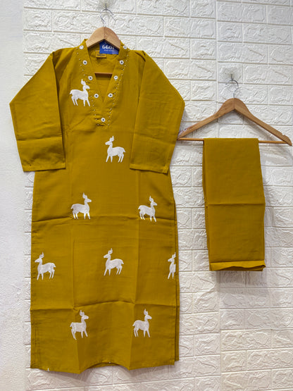 Deer Vatican Embroidery Cord Set