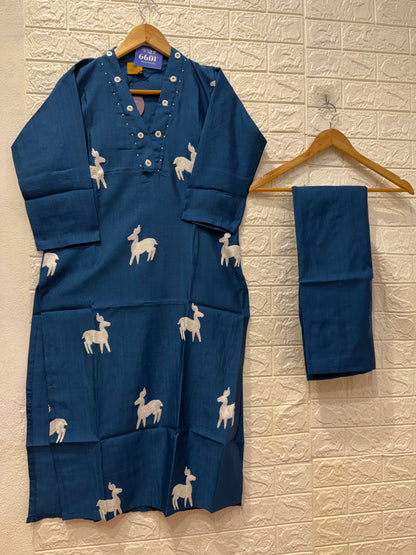 Deer Vatican Embroidery Cord Set