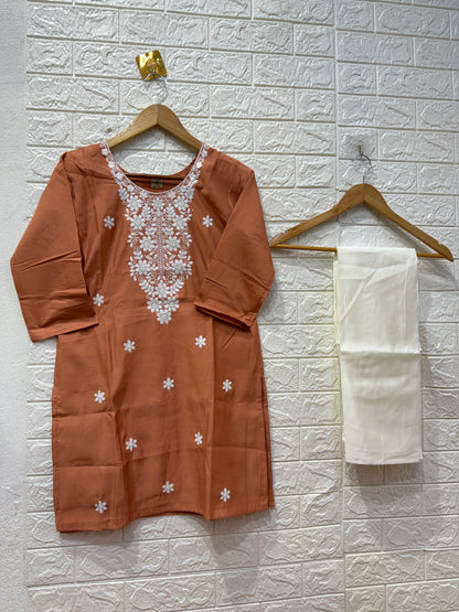 Ice Cream Roman Silk Embroidery Work Cord Set