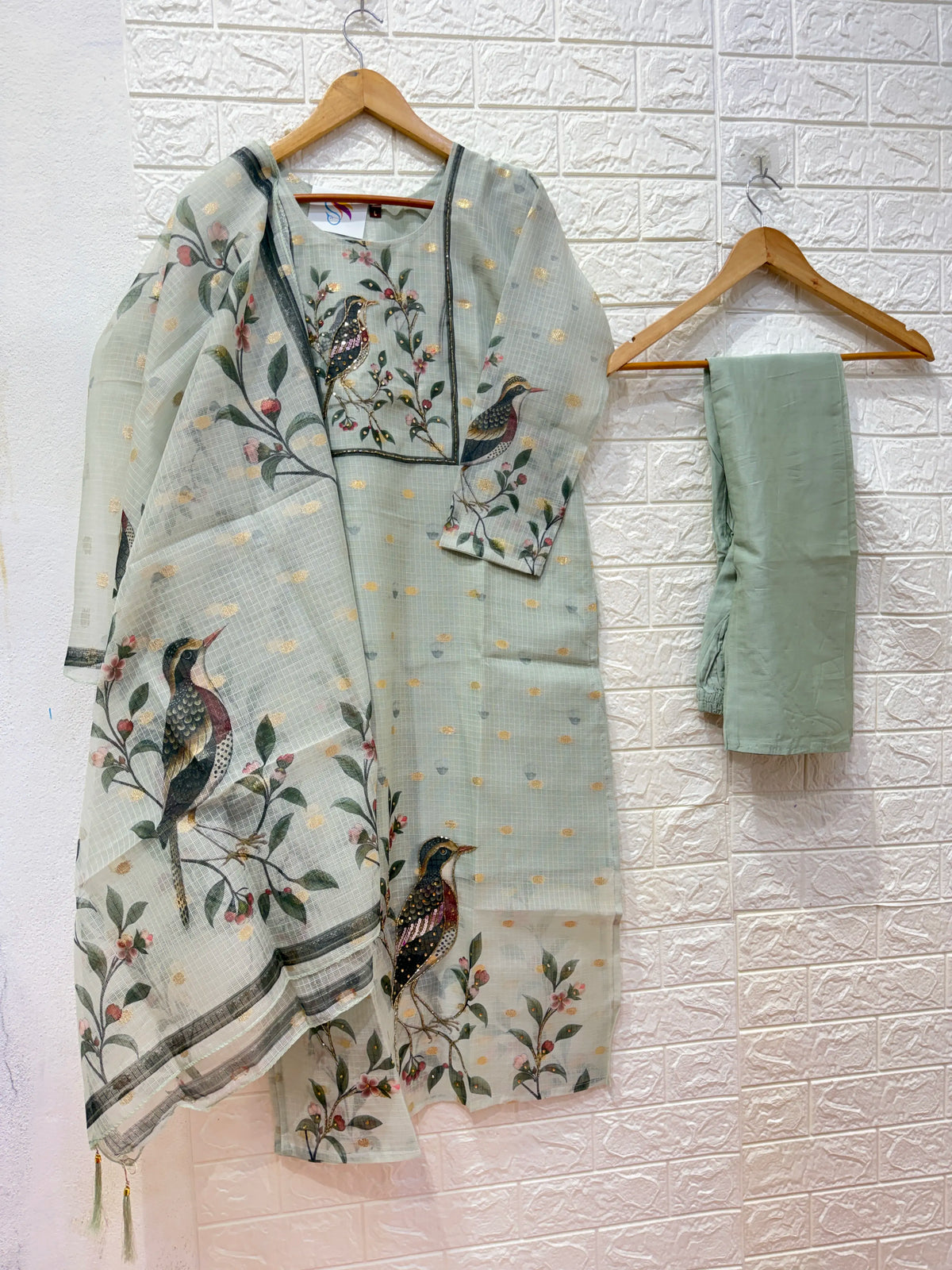HandWork Kota Digital Print & Damans HandWork 3 Piece Set