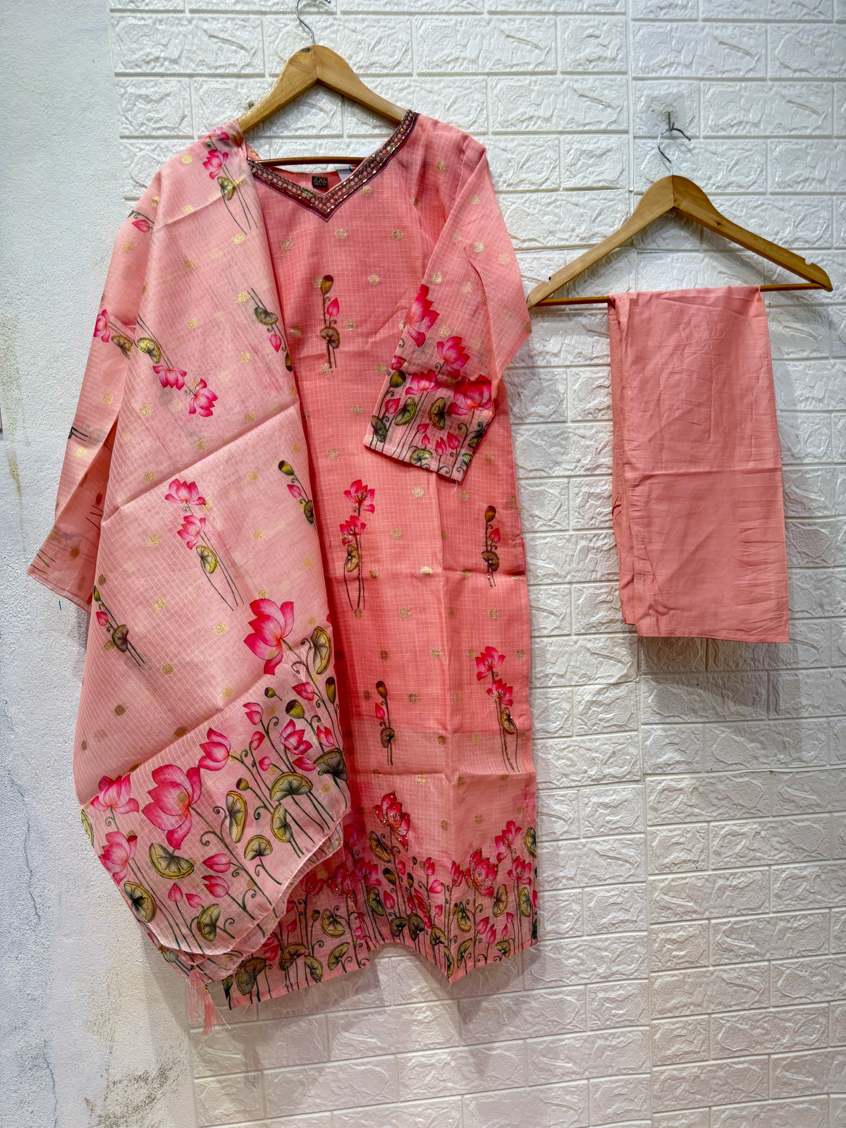 HandWork Kota Digital Print & Damans HandWork 3 Piece Set