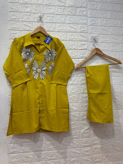 Embose Partywear Embroidery Work Cord Set