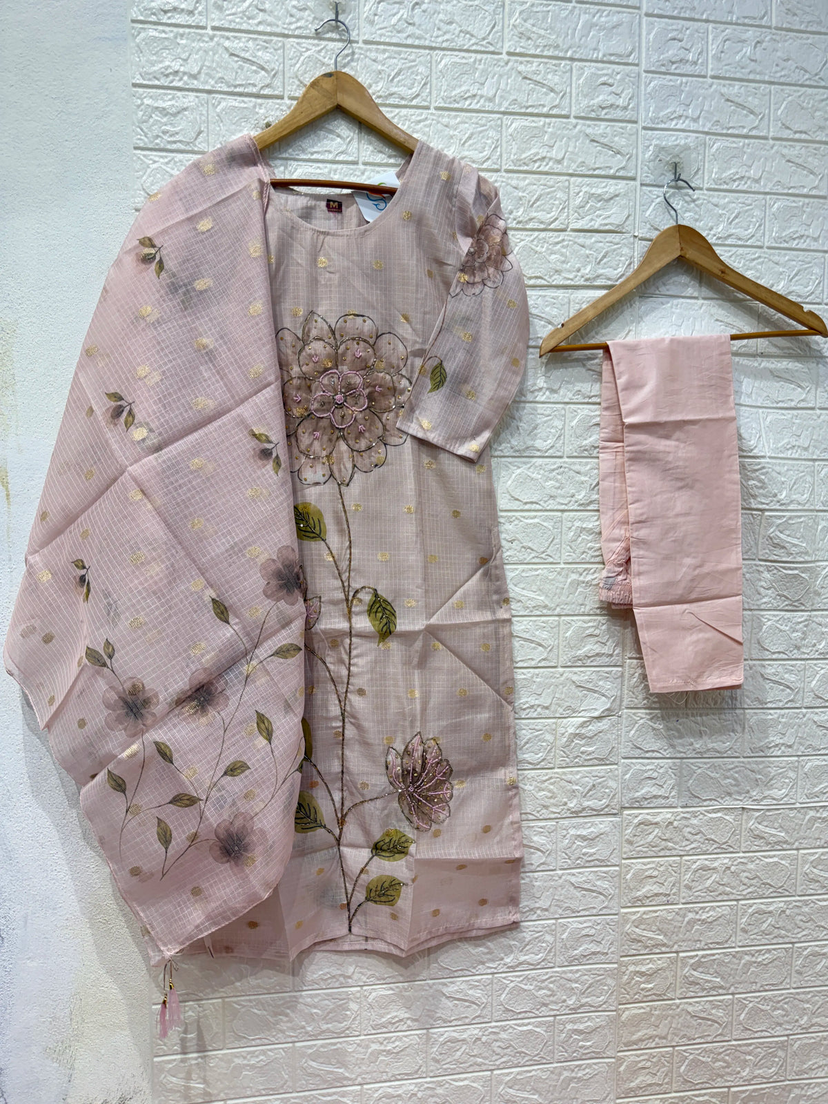 HandWork Kota Digital Print & Damans HandWork 3 Piece Set