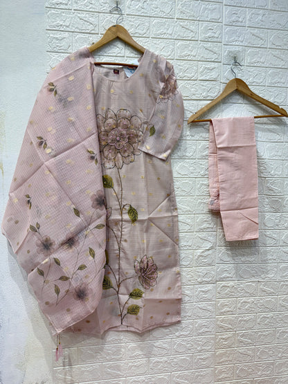HandWork Kota Digital Print & Damans HandWork 3 Piece Set