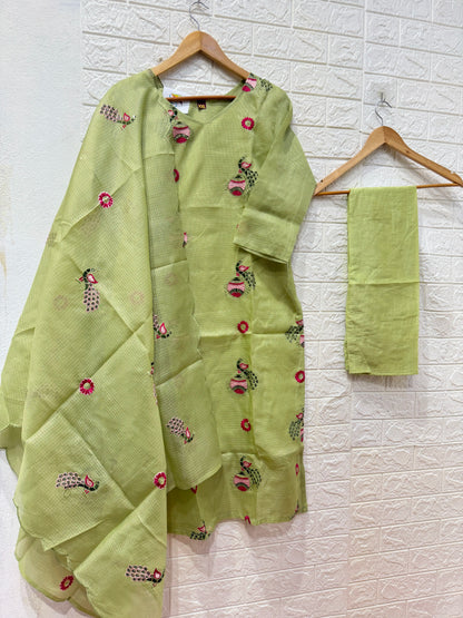 Restock Kota Embroidery Work 3 Piece Set