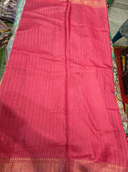 Jute Semi Pen Kalamkari Sarees
