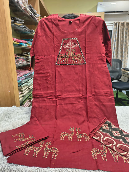 Majili Dhabu Cotton Block Print Kurti Set