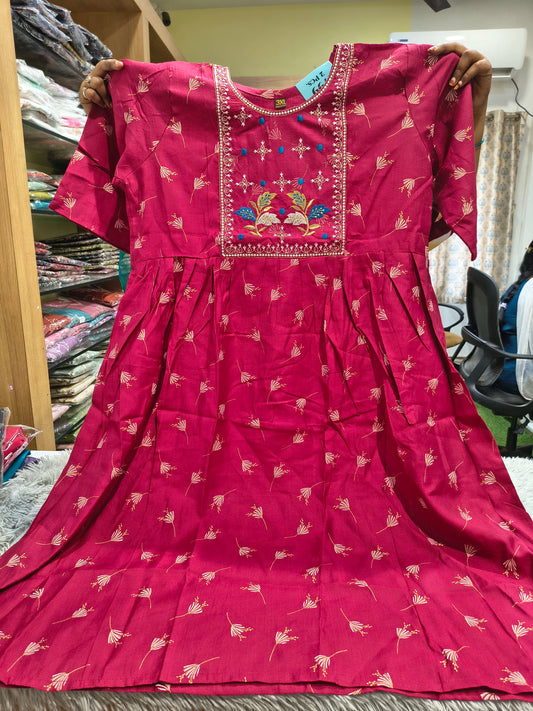 Mirchi Embroidery Vatican Tops