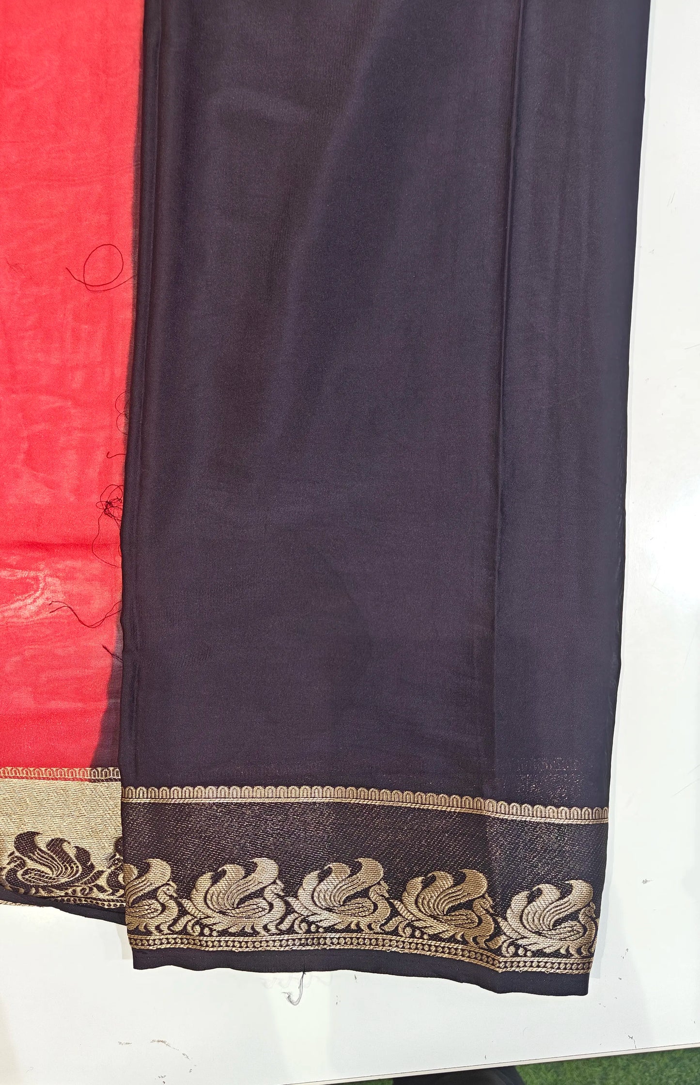 Semi Mysore Silk Red Saree