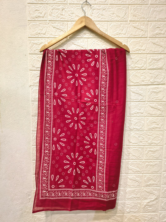 Sundari Pure Mul Cotton Embroidery Umbrella 3 Piece Set Kurti